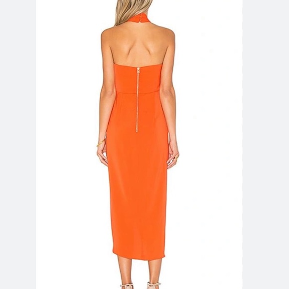 Shona Joy Knot Halter Dress Coral / Orange Size 4 - Like New! ( Revolve ) - Picture 3 of 5